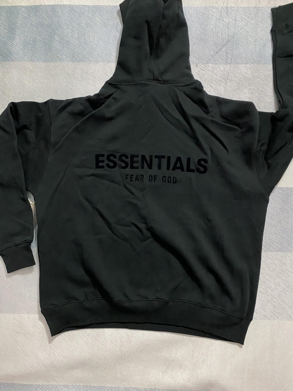 Essentials Fear of God Black Crewneck Hoodie